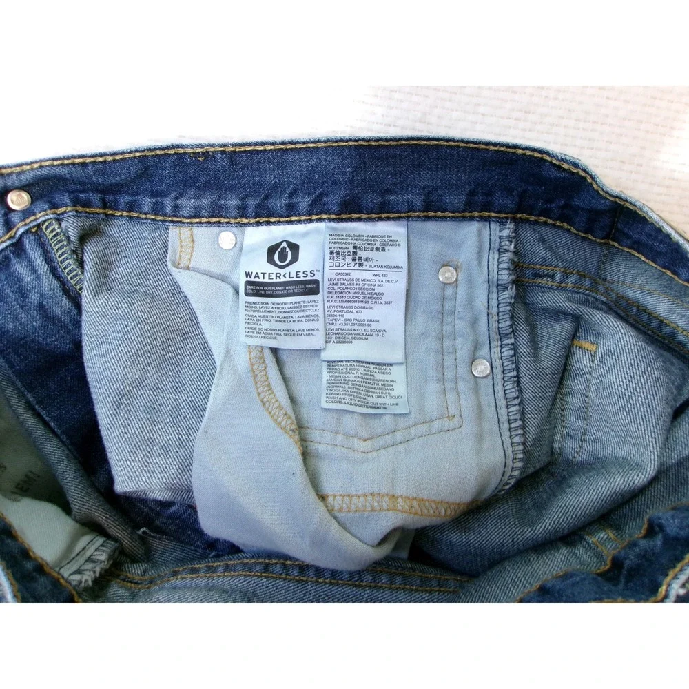Levis 527 Slim Bootcut Jeans Mens 36x34 Blue Medium Wash WaterLess 05527-0527